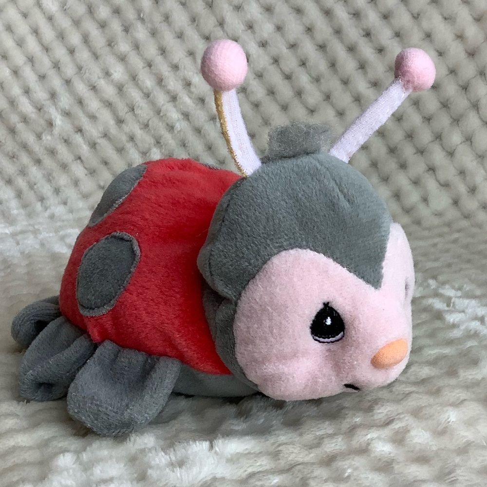 Plush Ladybug Stuffed Animal Toy Possible Precious Moments Pink Face and Antenna